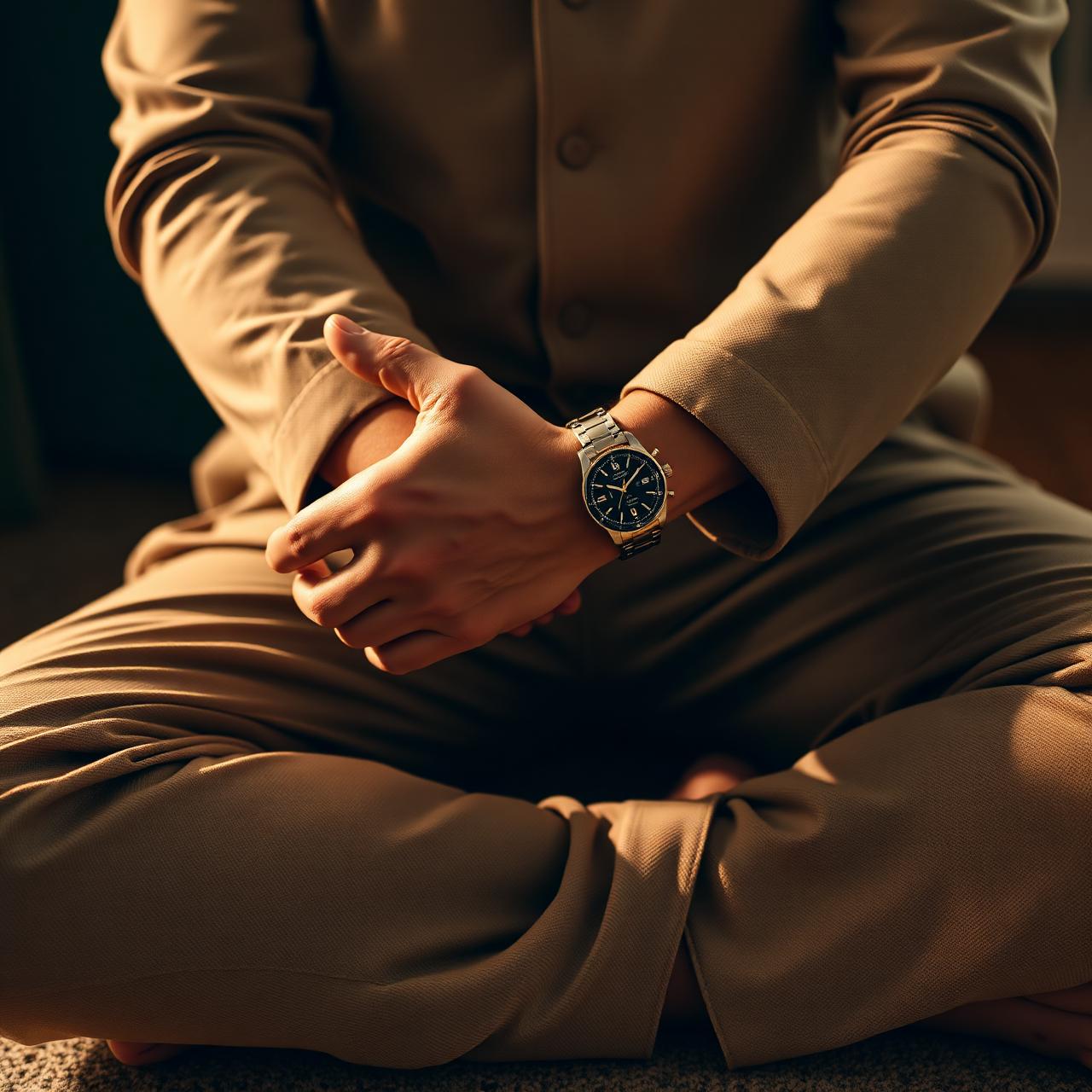Calm meditative hands